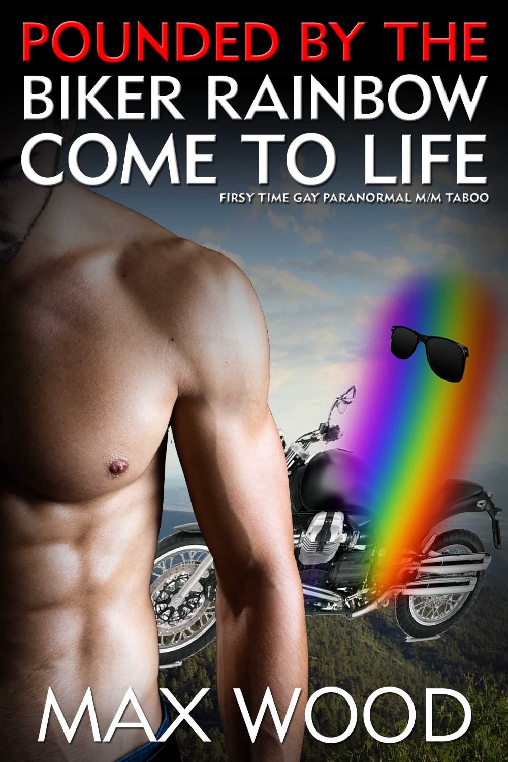 Pounded by the biker rainbow come to life