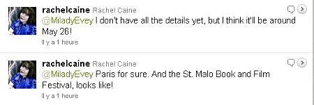 Rachel Caine annonce sa venue en France sur Twitter