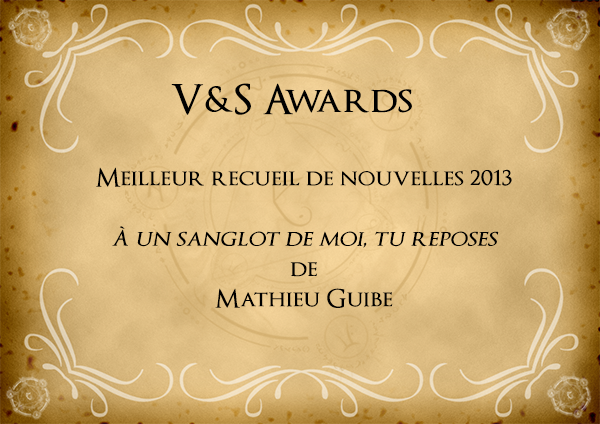 V&S Awards du Meilleur recueil de nouvelles de 2013